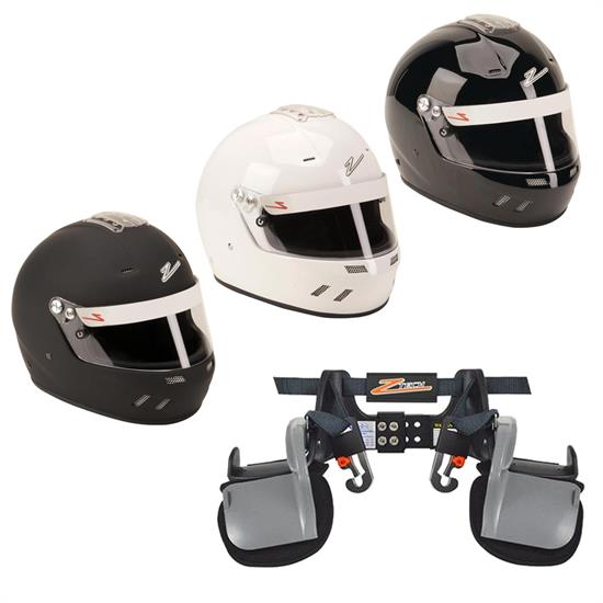 Zamp RZ-58 SA2015 Helmet with Zamp 4A Head and Neck Restraint Kit