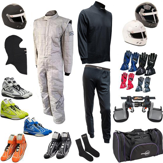 Zamp Mega Racer Safety Kit, ZR-30 Triple-Layer 1-Piece Suit, Grey