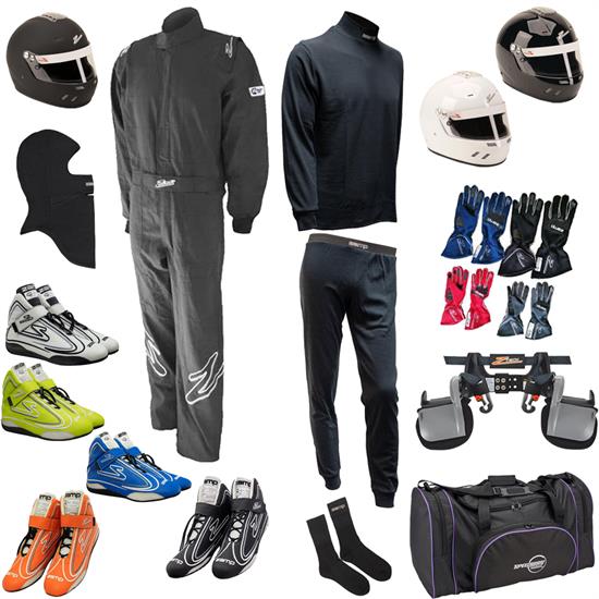 Zamp Mega Racer Safety Kit, ZR-10 Single-Layer 1-Piece Suit Combo