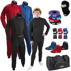 Ultra Racer Safety Kit, Underwear/Single-Layer 1-Piece Econo Suit