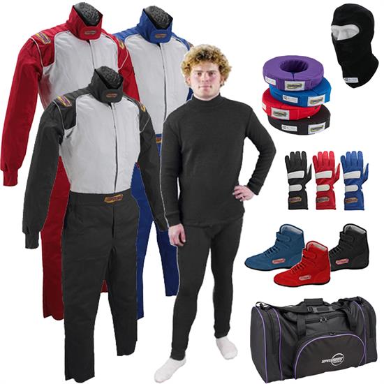 Ultra Racer Safety Kit, Underwear/Single-Layer 1-Piece Suit Combo