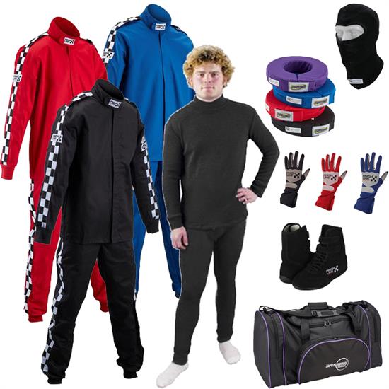 Finishline Ultra Racer Safety Kit, Underwear/1-Layer 2-Piece Suit