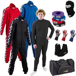 Finishline Ultra Racer Safety Kit, Underwear/1-Layer 2-Piece Suit