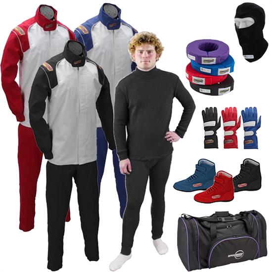Ultra Racer Safety Kit, Underwear/Single-Layer 2-Piece Suit Combo