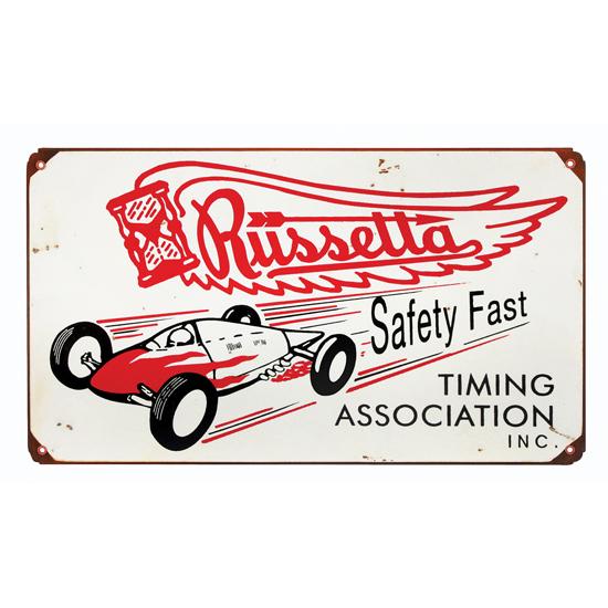 Russetta Timing Association Metal Sign