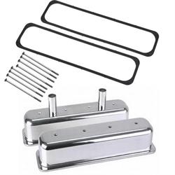 S/B Chevy Tall Aluminum Centerbolt Valve Covers w/Gaskets/Bolts