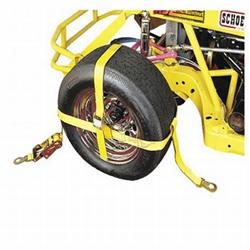 Speedway Tire Bonnet Wheel Tie Down Car Trailer Ratchet Straps