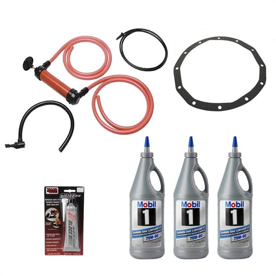 Mobil1 1043611 75W90 Full Synthetic Gear Oil Change Kit, 12-Bolt