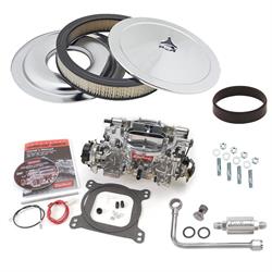 Edelbrock 1826 AVS 650 CFM Carb Kit w/Single Feed, Chrome Filter