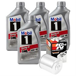 Harley Davidson 103-96 CI Oil Change Kit - Mobil 1 10W40, 4 Quart