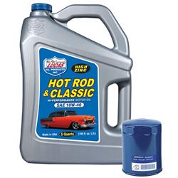 Lucas 10683 SAE 10W40/AC Delco PF1218 Hot Rod Oil Change Kit, 5Q