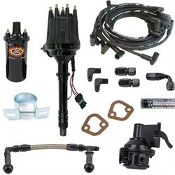 SBC Ready-to-Run Ignition/Fuel Delivery Kit-80 GPH Pump,6AN,Black