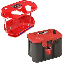 Optima 9004-003 12v Red Top Battery w/Savior SC-O34-R Show Case