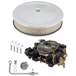 Edelbrock 14063 Performer 600 CFM Elec. Carb/Air/Fuel Kit,BLK/CHR