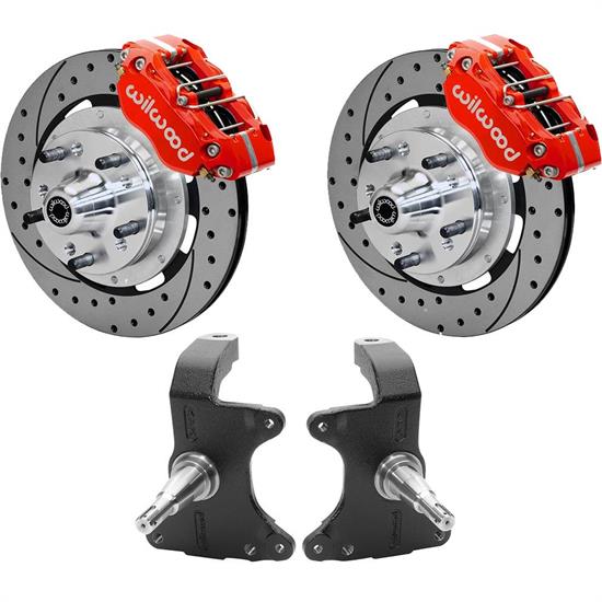 Wilwood AFX ProSpindle/Disc Brake Kit, 11.75 Drilled Rotor, Red