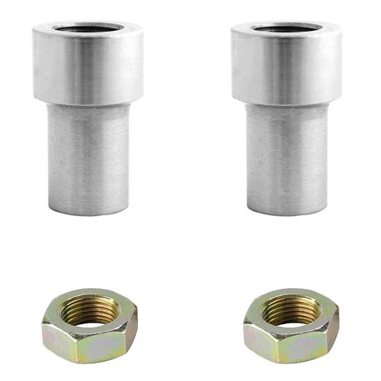 QA1 Steel Chassis Tube End Adapters w/Jam Nuts, 5/8-18 Inch RH/LH