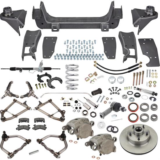 1947-54 Chevy Pickup Front Suspension/Brake Kit, M-II/Rack Steer