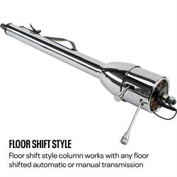 30 Inch Chrome Tilt Steering Column Install Kit, 47-54 GM Pickup