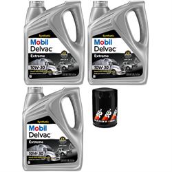 Mobil Delvac 10W-30/K&N Pro Filter 6.6L Duramax Oil Change Kit