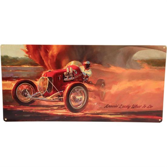 Tom Fritz Knowin Zactly What to Do Tin Sign, 24 x 12 Inch
