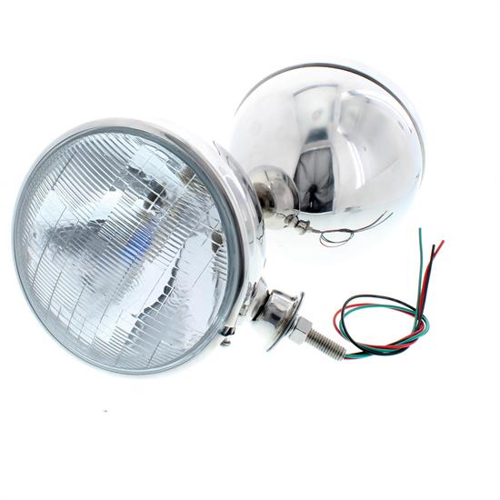 Stainless Steel Dietz Type Headlights, Halogen Bulb