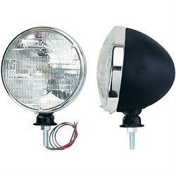Black Dietz Type Headlights, Halogen Bulb