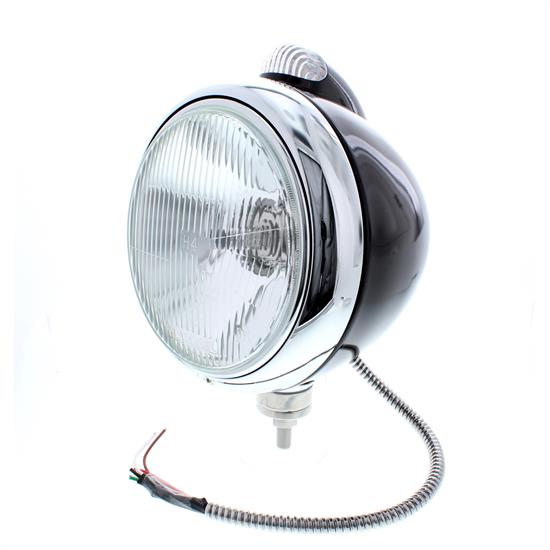 Speedway Guide 682-C Style 12 Volt Headlight, Black