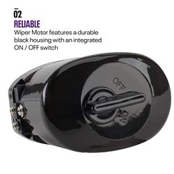 Universal Black 12 Volt Electric Windshield Wiper Motor Kit