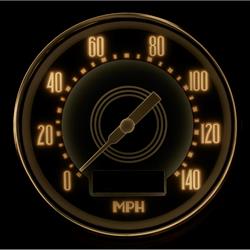 Omega Kustom Avant 5-Gauge Set, Electric Speedometer, 3-3/8 Inch