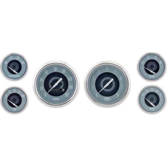 Omega Kustom Avant 6-Gauge Set, Mechanical Speedometer, 3-3/8