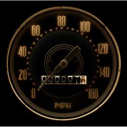 Omega Kustom Avant 6-Gauge Set, Mechanical Speedometer, 3-3/8