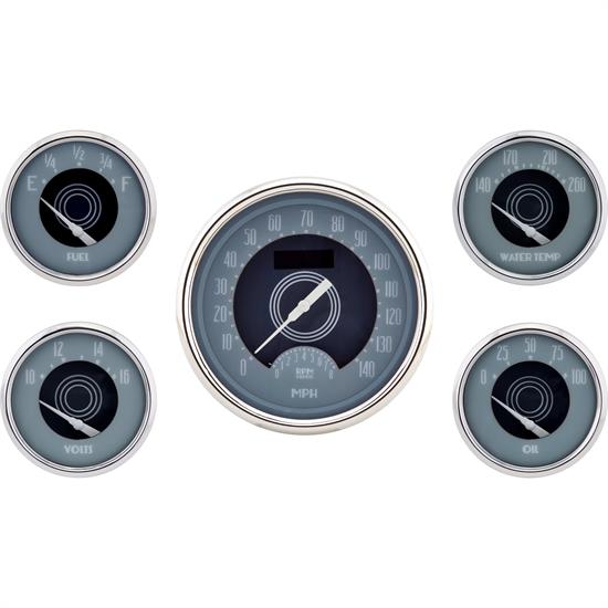 Omega Kustom Avant 5-Gauge Set, Speedometer/Tach Combo, 4-3/8