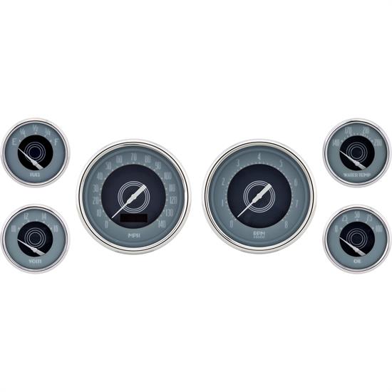 Omega Kustom Avant 6-Gauge Set, Electric Speedometer, 4-3/8 Inch