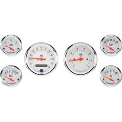 Omega Kustom 6-Gauge Set, 3-3/8 Inch Electric Speedometer
