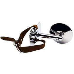 Spare Tire Mount Round Rear View Mirror w/ Leather Strap