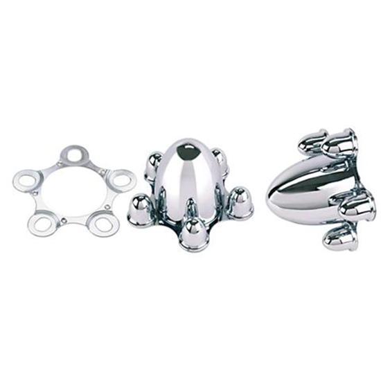 Speedway Bullet-Style Spider Cap Wheel Hub Covers, 5 on 4-3/4 Inch