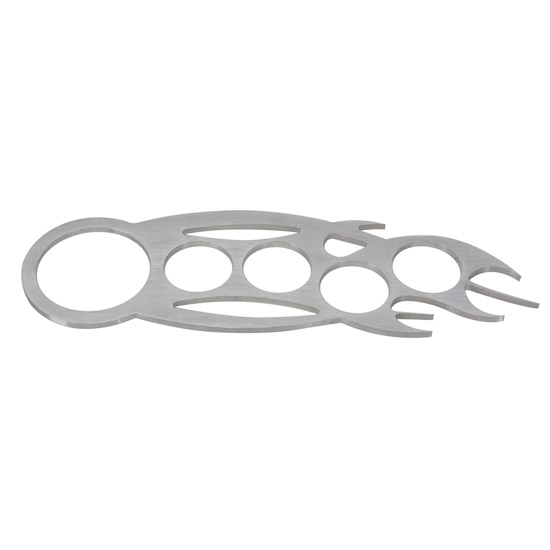 Speedway Universal Flame Dash Panel, Brushed Finish