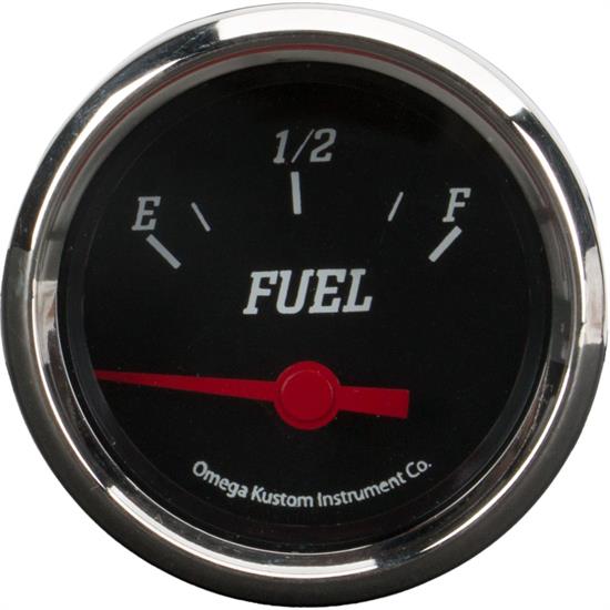 2" Fuel Level Gauge, Black, 0-90 Ohm