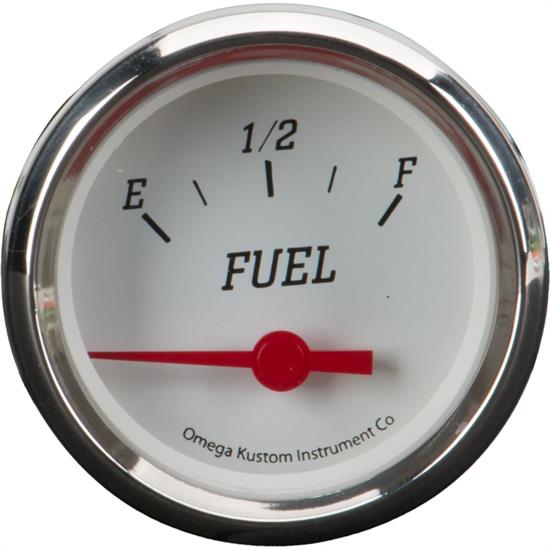 2" Fuel Gauge, White