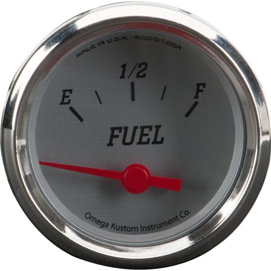 2" Silver Fuel Gauge