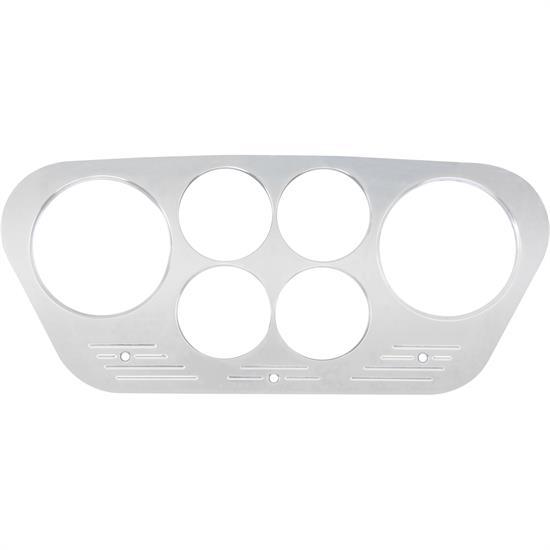 1953-55 Ford Truck Six Gauge Aluminum Dash Panel, Polished Finish