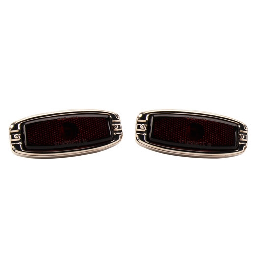 1941-1948 Chevy Passenger Car Glass Tail Light Assembly, Pair