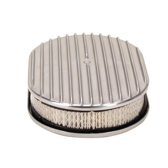 Speedway Finned Aluminum Oval Air Cleaner, 12 Inch