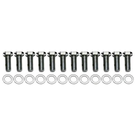 King Chrome Small Block Chevy Intake Manifold Bolt Kit, Hex Head