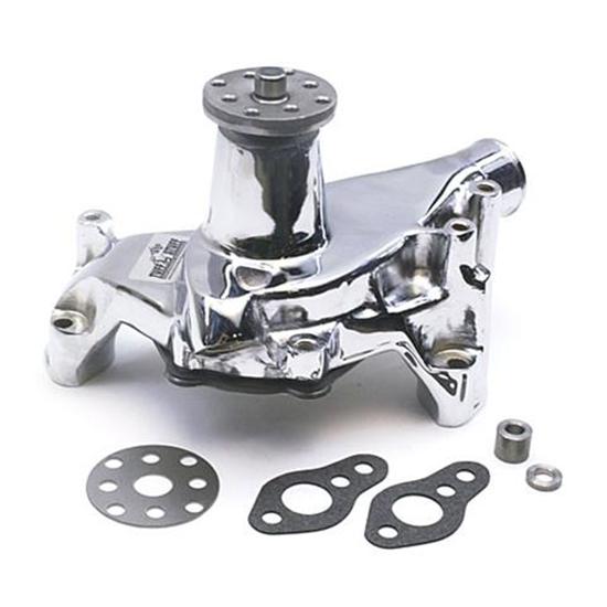 King Chrome Small Block Chevy 1969-86 Long Water Pump