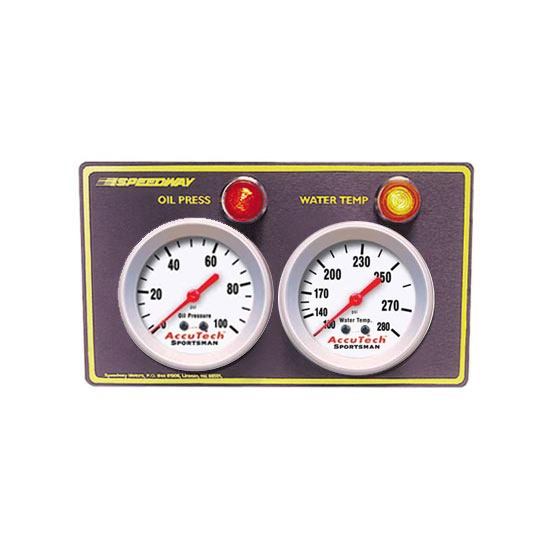 Accutech 2-Gauge Oil Pressure & Water Temp Gauge Panel