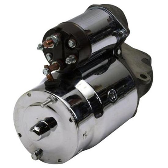 King Chrome 1955-86 Chevy Starter, Angled Bolts, Manual Trans.