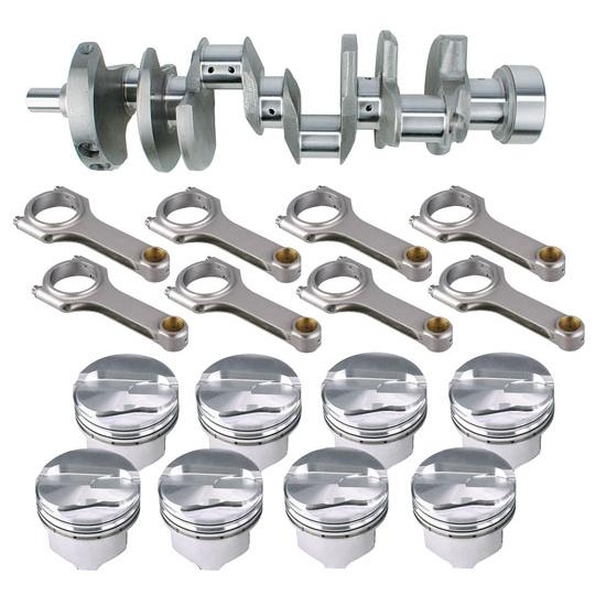 Premium Chevy 383 Rotating Assembly, 1-Piece Main, Flat Top, 6.0 Rod
