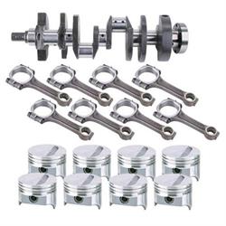 SB 350 Chevy Rotating Assem., One Piece, Flat Top-2 Valve, 6 In. Rod