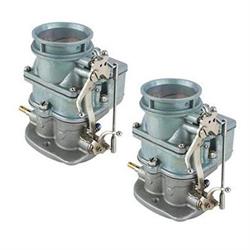 Pair of Primary 9 Super 7® 3-Bolt 2-Barrel Carbs, Plain Finish